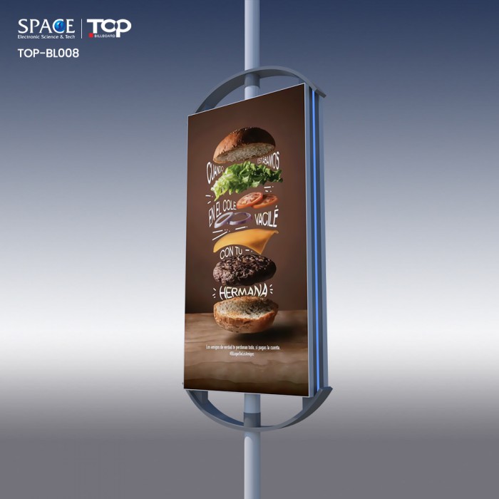 戶外雙面桿路燈燈箱廣告牌