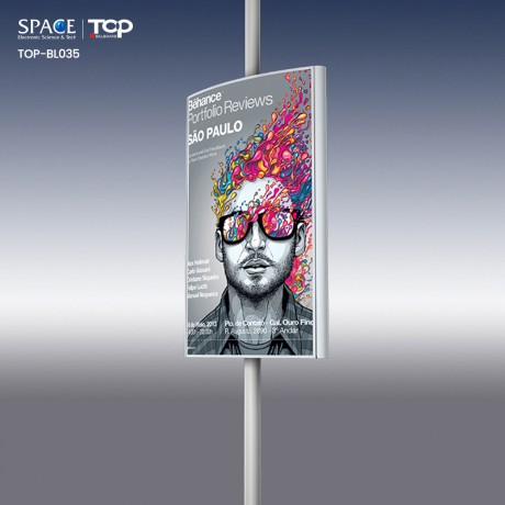 優質太陽能雙面廣告燈桿燈箱標牌靜電布燈箱