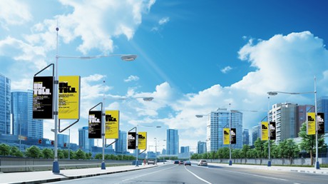 優(yōu)質(zhì)太陽能雙面廣告燈桿燈箱標(biāo)牌靜電布燈箱